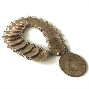 ‼️SOLD‼️ Mexican Coin Bracelet, Vintage Antique